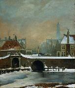 Wouter Johannes van Troostwijk The Raamgate at Amsterdam oil painting artist
